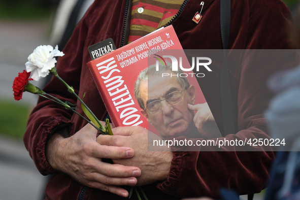 Representatives of leftist circles met at Daszynski Avenue to celebrate May Day outside the Monument to the Military Actions of the Proletar...