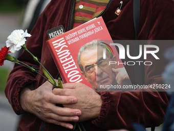 Representatives of leftist circles met at Daszynski Avenue to celebrate May Day outside the Monument to the Military Actions of the Proletar...