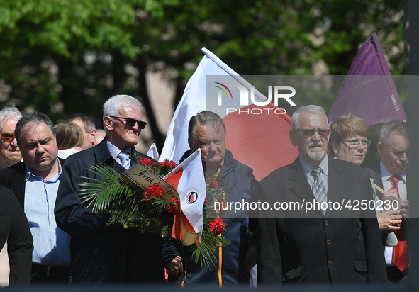 Representatives of leftist circles met at Daszynski Avenue to celebrate May Day outside the Monument to the Military Actions of the Proletar...