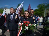 Representatives of leftist circles met at Daszynski Avenue to celebrate May Day outside the Monument to the Military Actions of the Proletar...