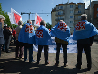 Representatives of leftist circles met at Daszynski Avenue to celebrate May Day outside the Monument to the Military Actions of the Proletar...