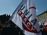 Representatives of leftist circles met at Daszynski Avenue to celebrate May Day outside the Monument to the Military Actions of the Proletar...