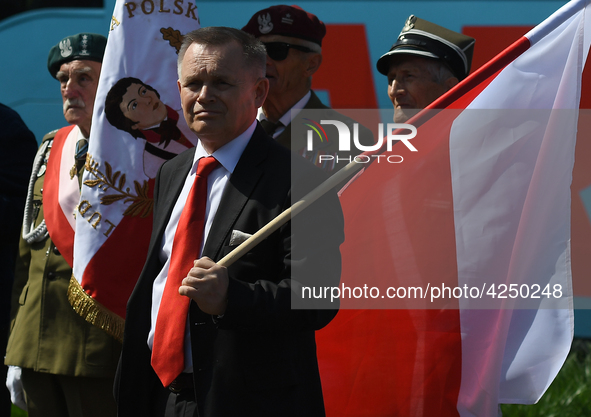 Representatives of leftist circles met at Daszynski Avenue to celebrate May Day outside the Monument to the Military Actions of the Proletar...