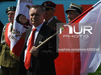 Representatives of leftist circles met at Daszynski Avenue to celebrate May Day outside the Monument to the Military Actions of the Proletar...