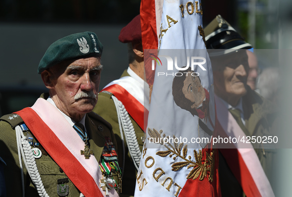 Representatives of leftist circles met at Daszynski Avenue to celebrate May Day outside the Monument to the Military Actions of the Proletar...