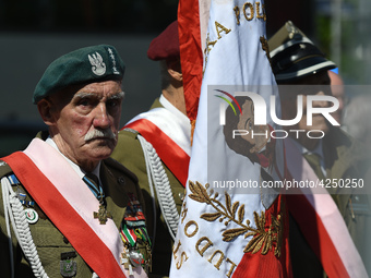 Representatives of leftist circles met at Daszynski Avenue to celebrate May Day outside the Monument to the Military Actions of the Proletar...