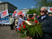 Representatives of leftist circles met at Daszynski Avenue to celebrate May Day outside the Monument to the Military Actions of the Proletar...