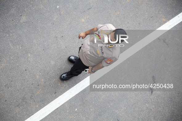 Jakarta, 01 May 2019 : ARGO YUOWONO Jakarta Police Publice Relation Chief Officer known with his friendly smile and attitude with journalist...