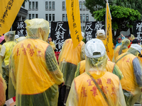 Protesters calling for more holidays, paid leave, more labour rights protections. During 2019 Labor Day March 6,000 workers took the streets...