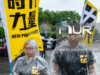 New Pawer Party members taking part at the Annual Labor March During 2019 Labor Day March 6,000 workers took the streets of Taipei City, Tai...