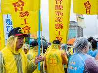 Protesters calling for more holidays, paid leave, more labour rights protections. During 2019 Labor Day March 6,000 workers took the streets...