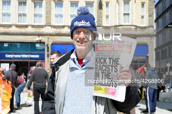 Neil Harrison attends May Day March And Rally In Cardiff, Wales, on 1st May 2019.  