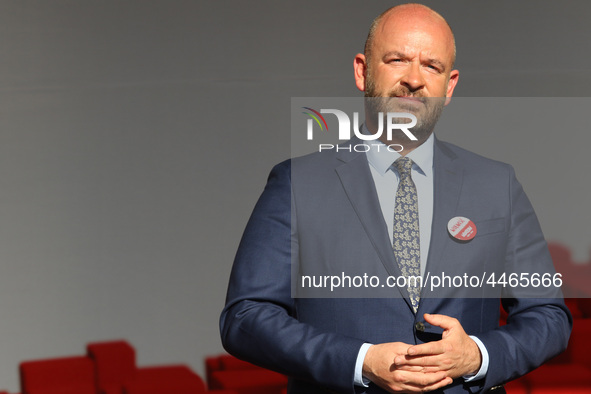 Mayor of Wroclaw Jacek Sutryk during the rally on the Dlugi Targ street is seen in Gdansk, Poland on 4th June 2019 Freedom and Solidarity Da...