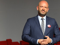 Mayor of Wroclaw Jacek Sutryk during the rally on the Dlugi Targ street is seen in Gdansk, Poland on 4th June 2019 Freedom and Solidarity Da...