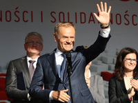 President of the European Council Donald Tusk during the rally on the Dlugi Targ street is seen in Gdansk, Poland on 4th June 2019 Freedom a...