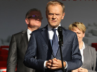 President of the European Council Donald Tusk during the rally on the Dlugi Targ street is seen in Gdansk, Poland on 4th June 2019 Freedom a...