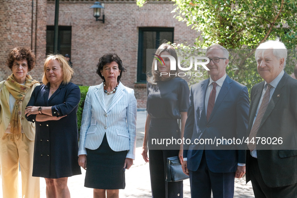 Queen Letizia of Spain visits a traditional Students Residence (Residencia de Estudiantes) on June 06, 2019 in Madrid, Spain.  