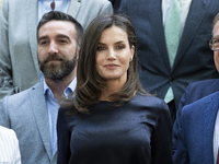 Queen Letizia of Spain visits a traditional Students Residence (Residencia de Estudiantes) on June 06, 2019 in Madrid, Spain. (