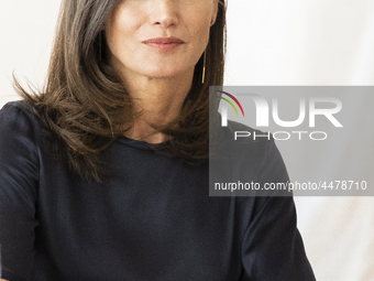 Queen Letizia of Spain visits a traditional Students Residence (Residencia de Estudiantes) on June 06, 2019 in Madrid, Spain. (