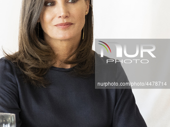 Queen Letizia of Spain visits a traditional Students Residence (Residencia de Estudiantes) on June 06, 2019 in Madrid, Spain. (