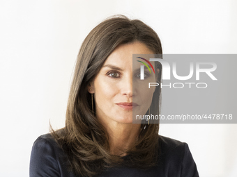 Queen Letizia of Spain visits a traditional Students Residence (Residencia de Estudiantes) on June 06, 2019 in Madrid, Spain. (