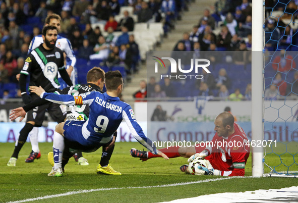 BARCELONA -february 27- SPAIN: Luis Garcia, Pantic and Saizar in the match between RCD Espanyol and Cordoba CF, for week 25 of the spanish L...