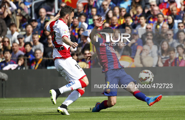 BARCELONA - march 08- SPAIN: Pedro Rodriguez and Quini in the match between FC Barcelona and Rayo Vallecano, for the week 26 of the spanish...
