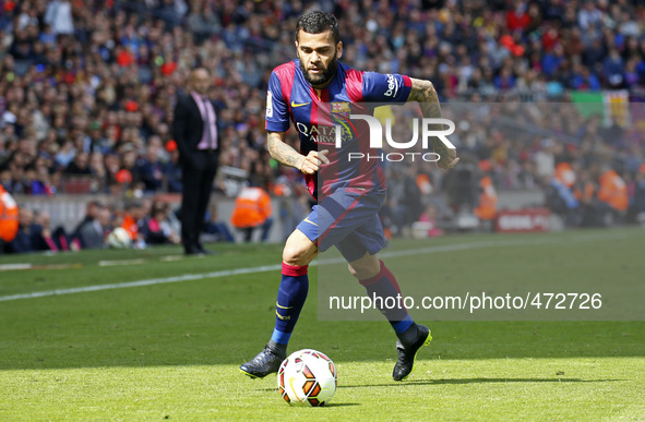 BARCELONA - march 08- SPAIN: Dani Alves in the match between FC Barcelona and Rayo Vallecano, for the week 26 of the spanish league, played...