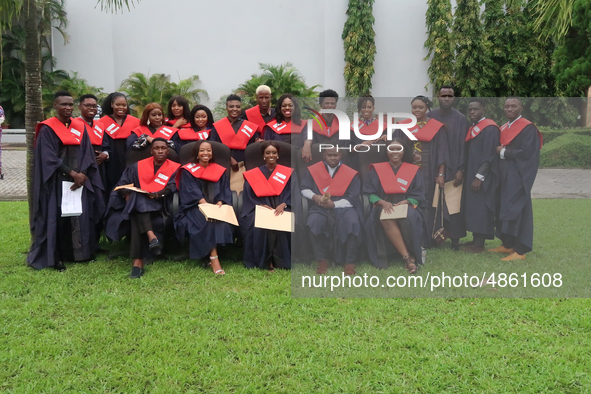 From left sitting: Ikechukwu Obiaya, Dean, School of Media and Communication, Pan Atlantic University; Shulamite Olufunke Adebolu, Commissio...