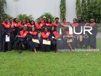 From left sitting: Ikechukwu Obiaya, Dean, School of Media and Communication, Pan Atlantic University; Shulamite Olufunke Adebolu, Commissio...