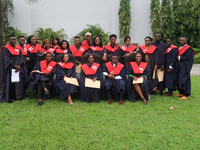 From left sitting: Ikechukwu Obiaya, Dean, School of Media and Communication, Pan Atlantic University; Shulamite Olufunke Adebolu, Commissio...