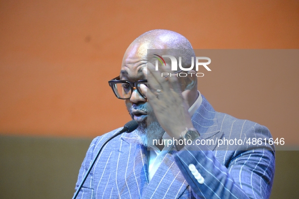 John Ugbe, Chief Executive Officer, MultiChoice Nigeria, speaks during the MultiChoice Talent Factory graduation at Lagos Business School, A...