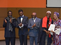 From left: Ikechukwu Obiaya, Dean, School of Media and Communication, Pan Atlantic University; Femi Odugbemi, Academy Director, West Africa,...