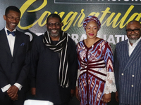 From left: Ikechukwu Obiaya, Dean, School of Media and Communication, Pan Atlantic University; Femi Odugbemi, Academy Director, West Africa,...