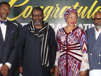 From left: Ikechukwu Obiaya, Dean, School of Media and Communication, Pan Atlantic University; Femi Odugbemi, Academy Director, West Africa,...