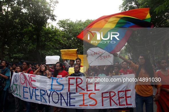 Jadavpur University Student south of slogan " Go back ABVP" and " Azadi" at the a protest rally against ABVP on September 20,2019 in Kolkata...