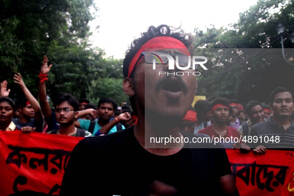 Jadavpur University Student south of slogan " Go back ABVP" and " Azadi" at the a protest rally against ABVP on September 20,2019 in Kolkata...