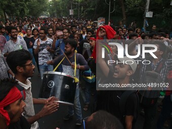 Jadavpur University Student south of slogan " Go back ABVP" and " Azadi" at the a protest rally against ABVP on September 20,2019 in Kolkata...