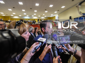 The undersecretary Gian Carlo Cancelleri In the Ernesto Ascione school in Palermo, during Mille Periferie, the network for urban regeneratio...