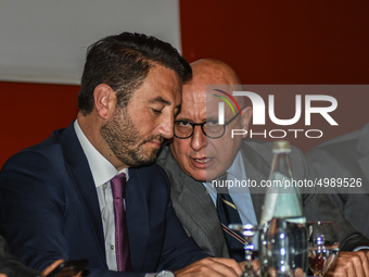 Gian Carlo Cancelleri and Gaetano Armao In the Ernesto Ascione school in Palermo, during Mille Periferie, the network for urban regeneration...