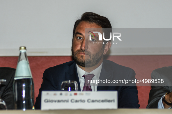 The undersecretary Gian Carlo Cancelleri In the Ernesto Ascione school in Palermo, during Mille Periferie, the network for urban regeneratio...