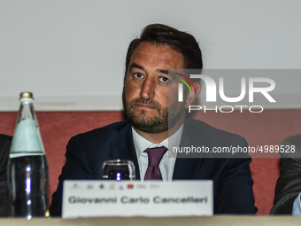 The undersecretary Gian Carlo Cancelleri In the Ernesto Ascione school in Palermo, during Mille Periferie, the network for urban regeneratio...