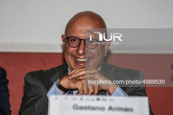 The Vice President of Sicilian Region Gaetano Armao In the Ernesto Ascione school in Palermo, during Mille Periferie, the network for urban...