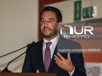 The undersecretary Gian Carlo Cancelleri In the Ernesto Ascione school in Palermo, during Mille Periferie, the network for urban regeneratio...