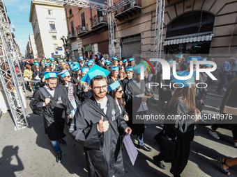 On the streets of Palermo, 550 graduates of the autumn session has marched. The graduation ceremony ended with the traditional "throwing of...