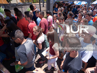 Brazilian students arrive for the National High School Exam (ENEM), in Franca, São Paulo, Brazil, on 3 November 2019. The exam is used as a...