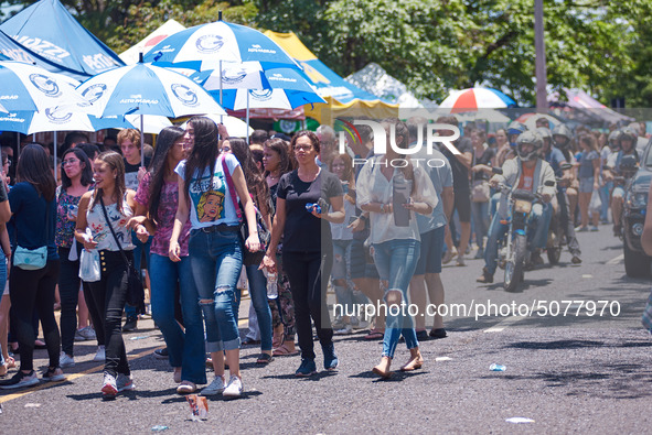 Brazilian students arrive for the National High School Exam (ENEM), in Franca, São Paulo, Brazil, on 3 November 2019. The exam is used as a...