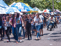 Brazilian students arrive for the National High School Exam (ENEM), in Franca, São Paulo, Brazil, on 3 November 2019. The exam is used as a...