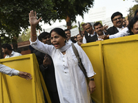 Lawyers march towards India Gate from the Supreme Court premises as they protest against Delhi Police on 4 November 2019 in New Delhi, India...