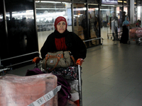 Women Migrant workers seen returning from Saudi Arabia at Hazrat Shahjalal International Airport in Dhaka, Bangladesh on 15 November  2019....